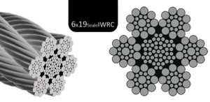 Талевый канат, стальной, черный, диаметр 1 1/4“ (32мм) 6 х 19 IWRC Канаты